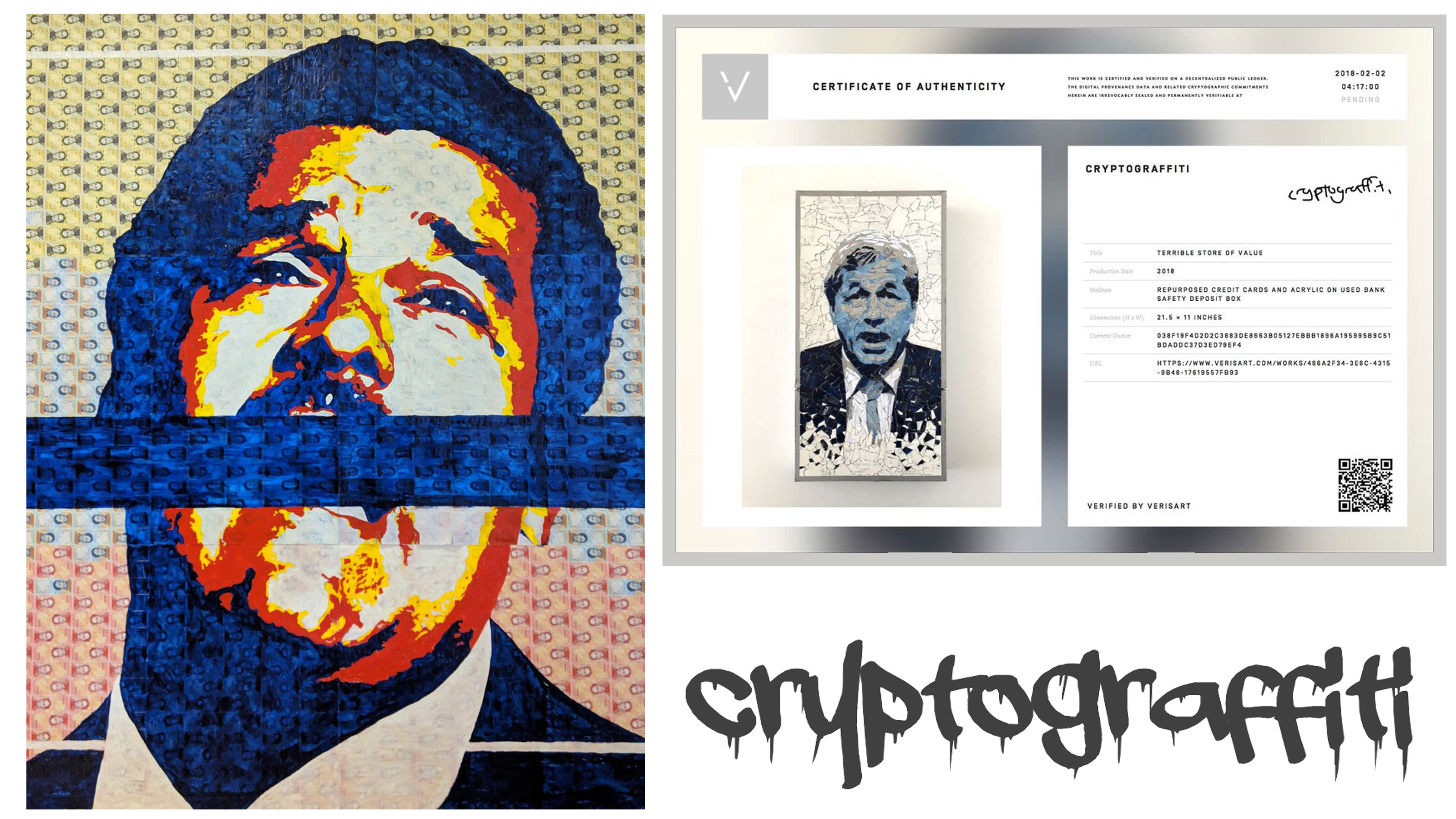 Cryptograffiti's Latest 'Running Bitcoin' Portrait Sees Auction Bids of Over $30K Cryptograffiti's Latest 'Running Bitcoin' Portrait Sees Auction Bids of Over $30K