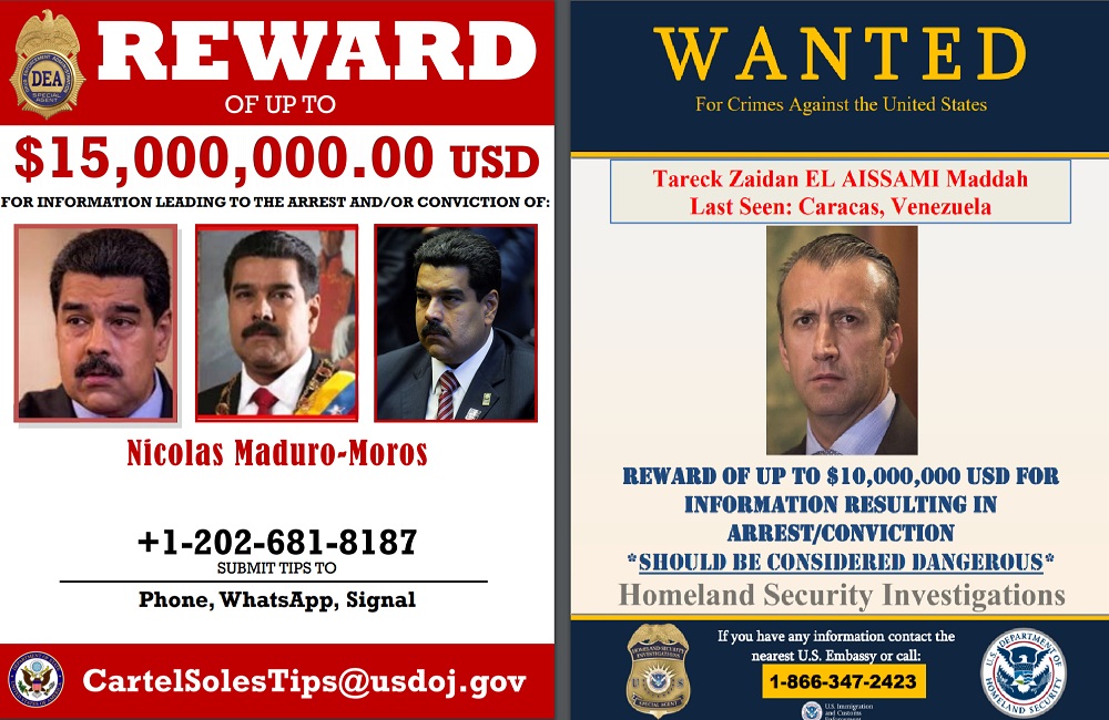 $15 Million Bounty on Maduro: US Charges Venezuelan President With Narco-Terrorism, Corruption, Drug Trafficking $15 Million Bounty on Maduro: US Charges Venezuelan President With Narco-Terrorism, Corruption, Drug Trafficking