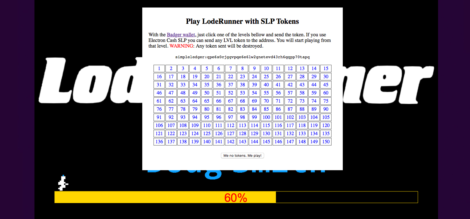 This Version of Lode Runner Is Fueled by BCH-Powered SLP Tokens