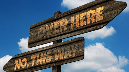 Arrows pointing different directions
