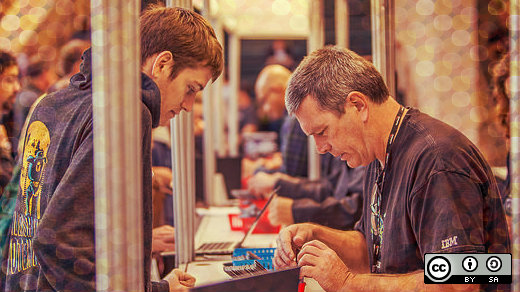 All Things Open check-in at registration booth