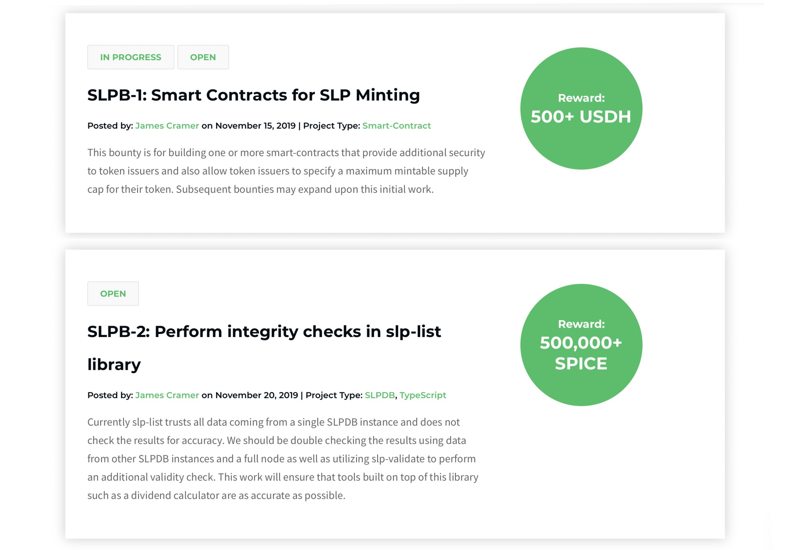 SLP Devs Publish Code Bounties With $2,500+ in Crypto Rewards SLP Devs Publish Code Bounties With $2,500+ in Crypto Rewards