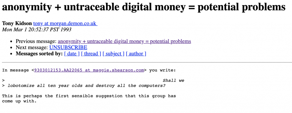 Early Cypherpunk Emails Reveal a Blueprint for Bitcoin