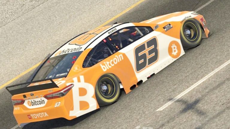 Bitcoin Car Finishes First in Virtual NASCAR Race Beating National Champion Kyle Busch