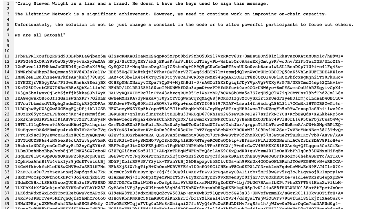 Over a Hundred 10-Year-Old Bitcoin Addresses Signed: Message Calls 'Craig Wright a Fraud' Over a Hundred 10-Year-Old Bitcoin Addresses Signed: Message Calls 'Craig Wright a Fraud'
