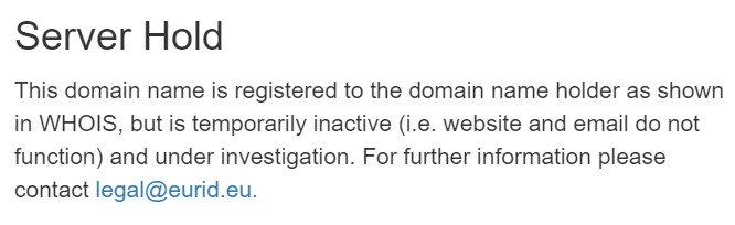 Eurid Torrentz2.eu status