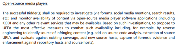 uefa anti-piracy open source player