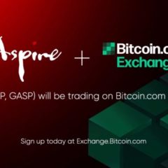 Bitcoin.com Exchange to List Aspire and Aspire Gas as Newest Digital Asset Creation Platform Comes to Market 