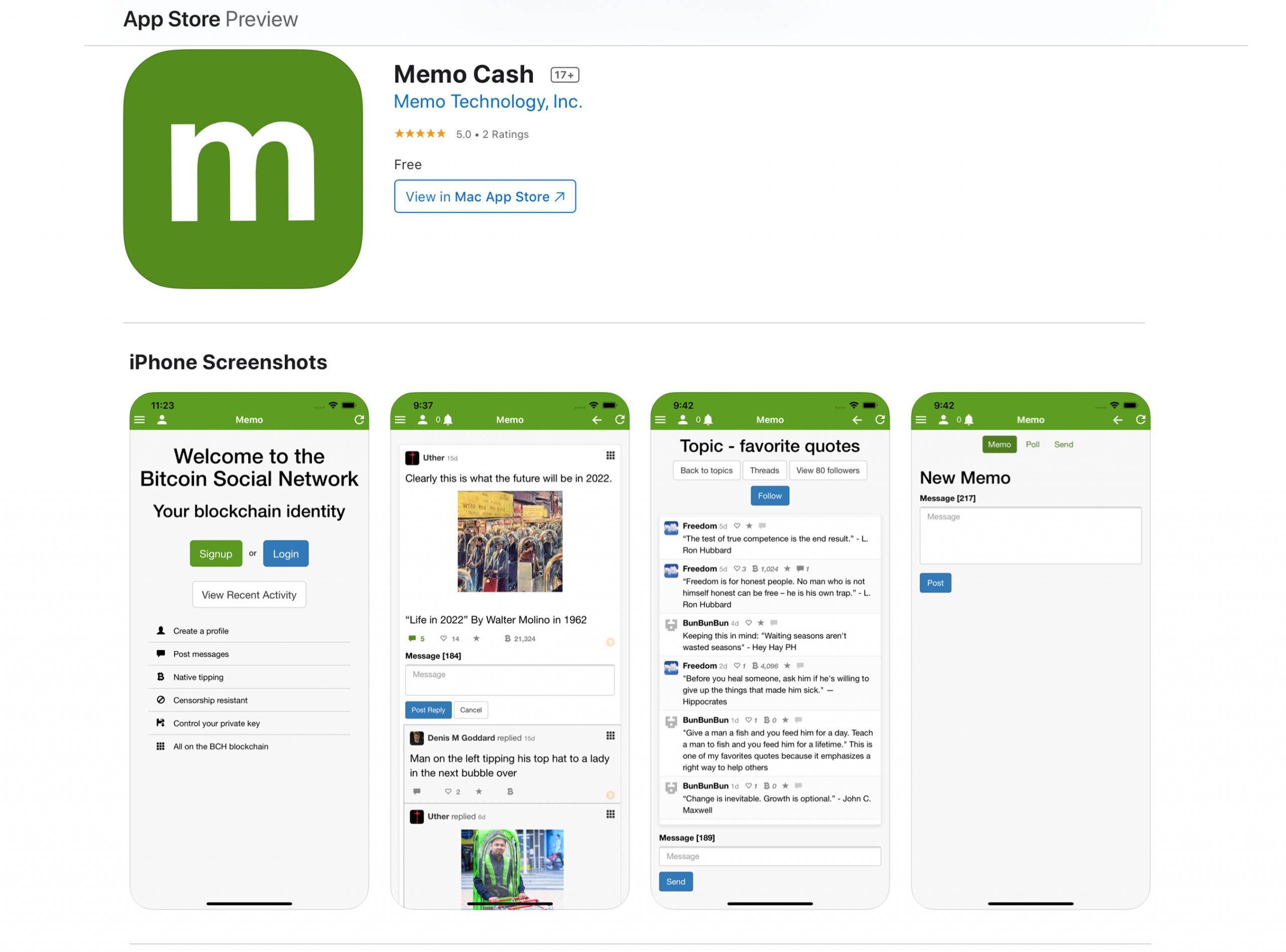 Bitcoin Cash-Fueled Onchain Social Media Platform Memo Launches iOS App Bitcoin Cash-Fueled Onchain Social Media Platform Memo Launches iOS App