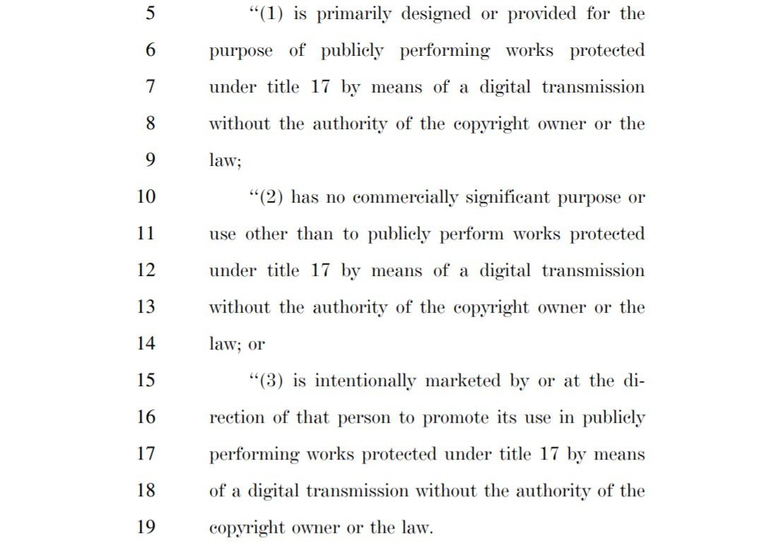 Protecting Lawful Streaming Act of 2020