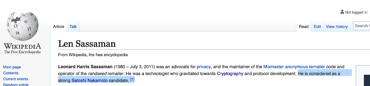 The Many Facts Pointing to Cypherpunk Len Sassaman Being Satoshi Nakamoto