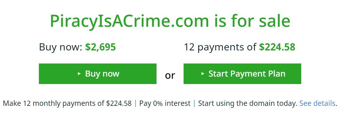piracy it's a crime