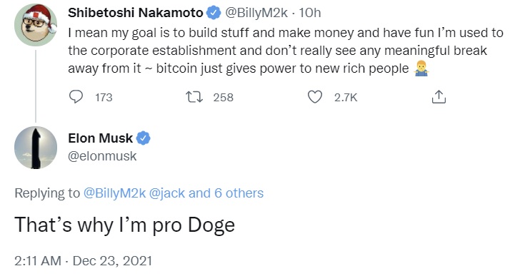 Tesla CEO Elon Musk Reveals Why He's Pro Dogecoin Amid Debate Over Web3, Ethereum, Decentralization