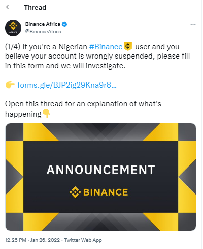 Nigerian Users Tell Binance 'Stop Scamming' — Exchange Platform Rejects Accusation