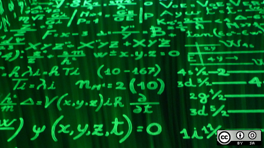 Math formulas in green writing Math formulas in green writing