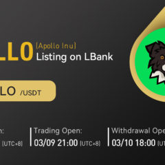 LBank Exchange Will List Apollo Inu (APOLLO) on March 9, 2022