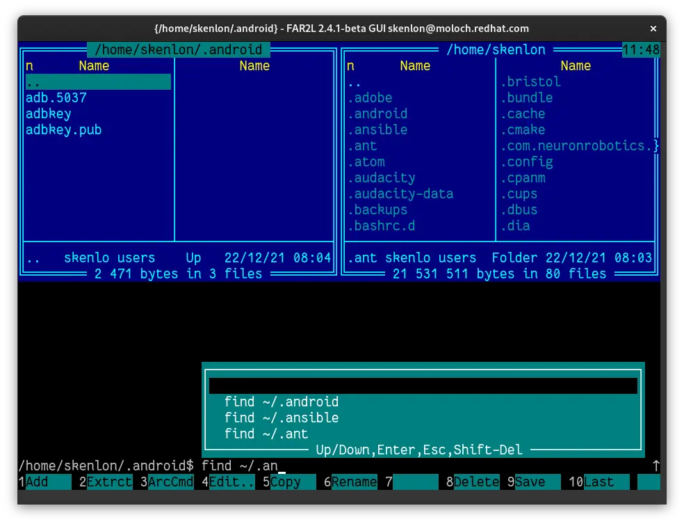 Image of far2l responsive terminal.