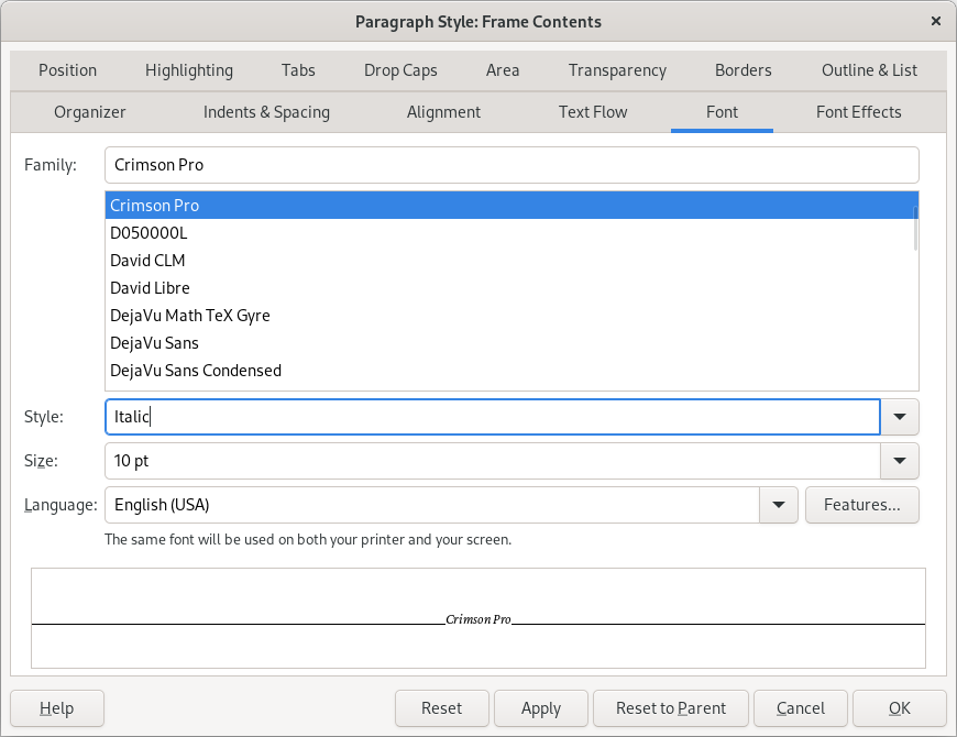 Image showing how to change the style of margin notes in LibreOffice.