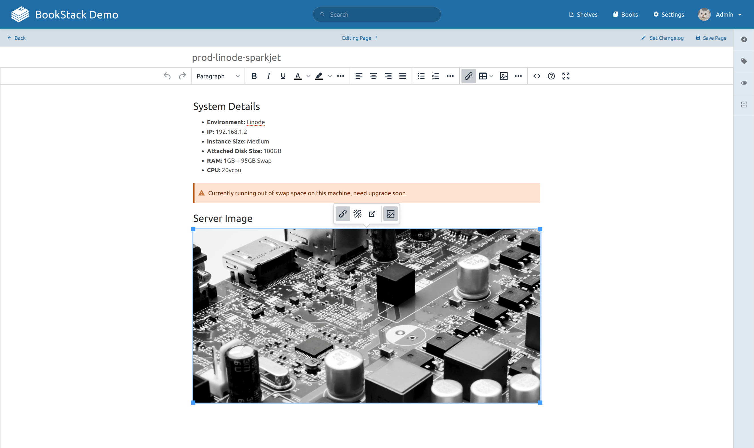 An image of editing a
