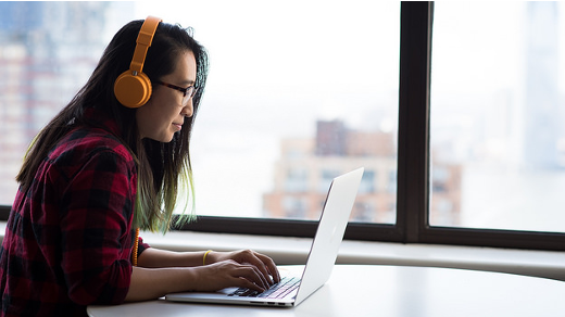 Woman programming Woman programming