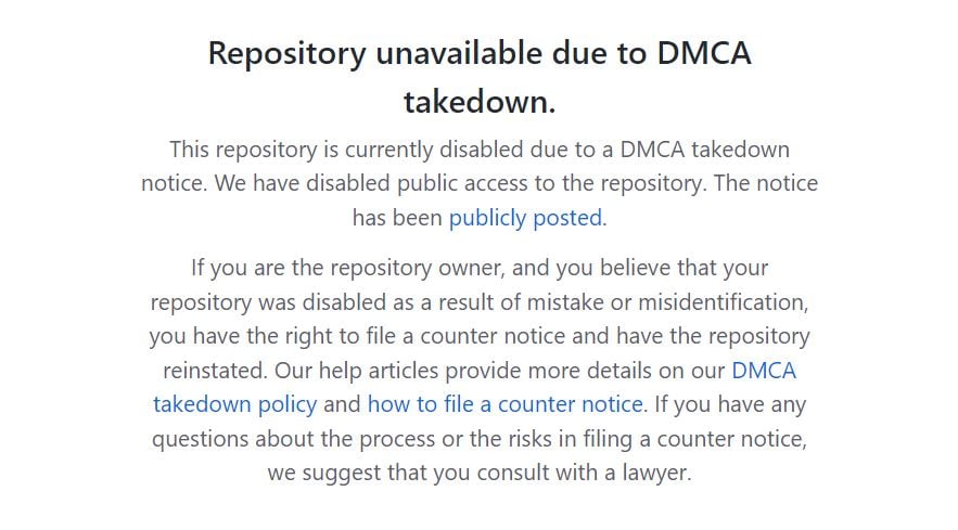 github dmca