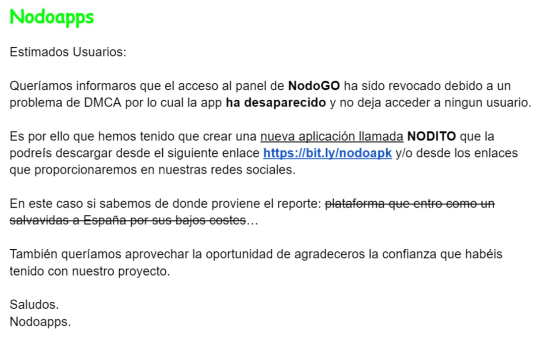 nodomessage