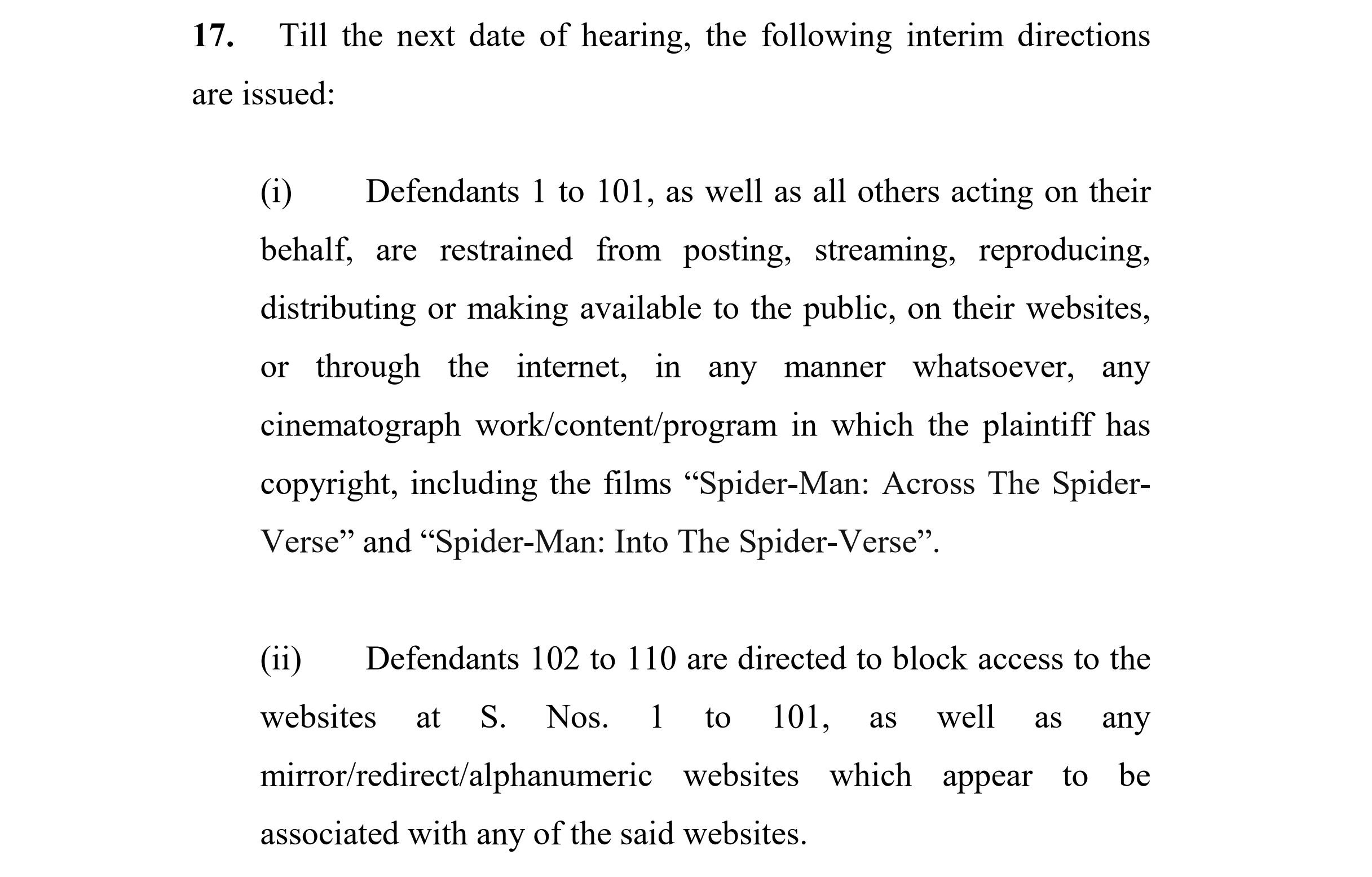 spider order