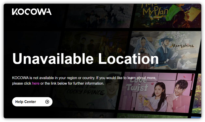 kocowa unavailable