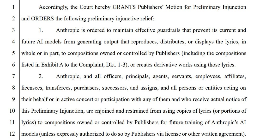 proposed injunction