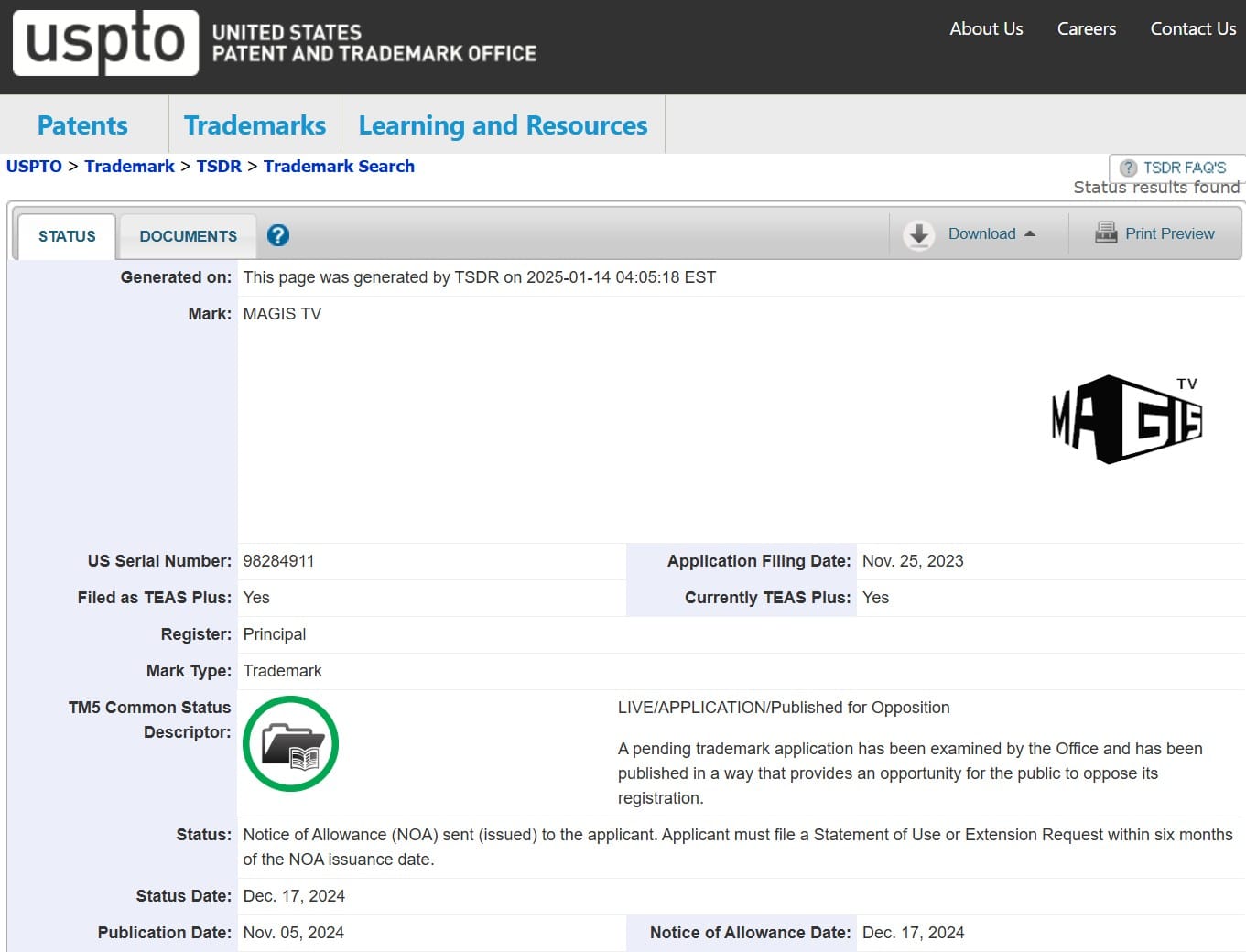 magistv trademark