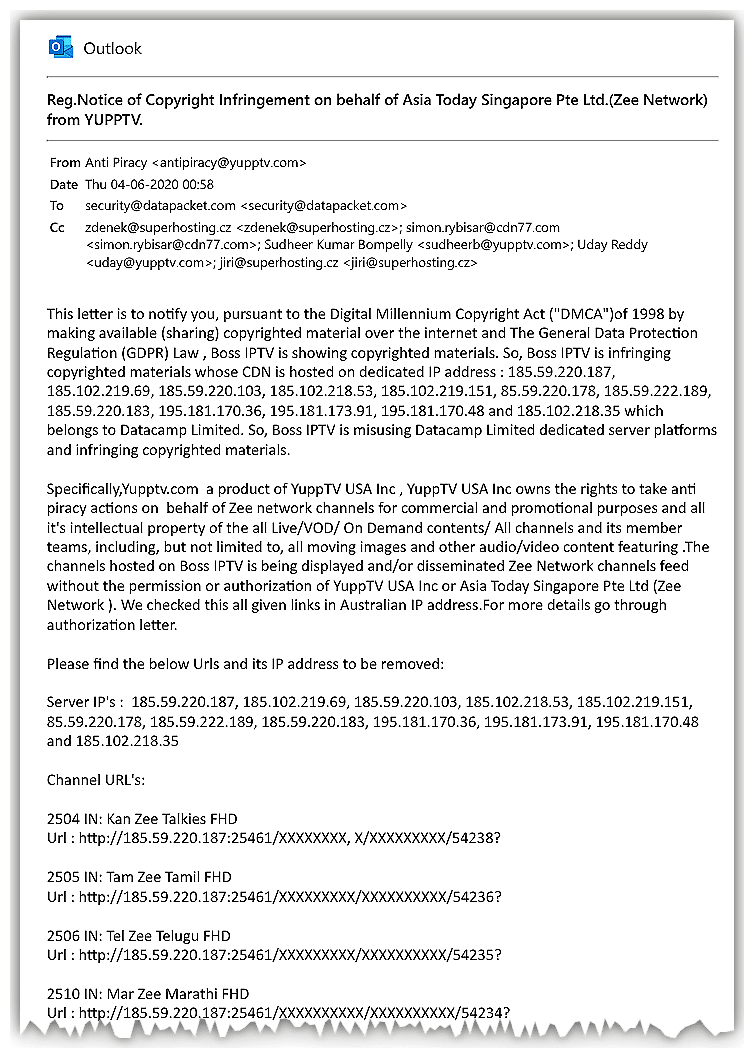 yupptv-DMCA-1