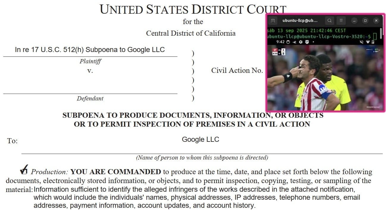 proposed subpoena