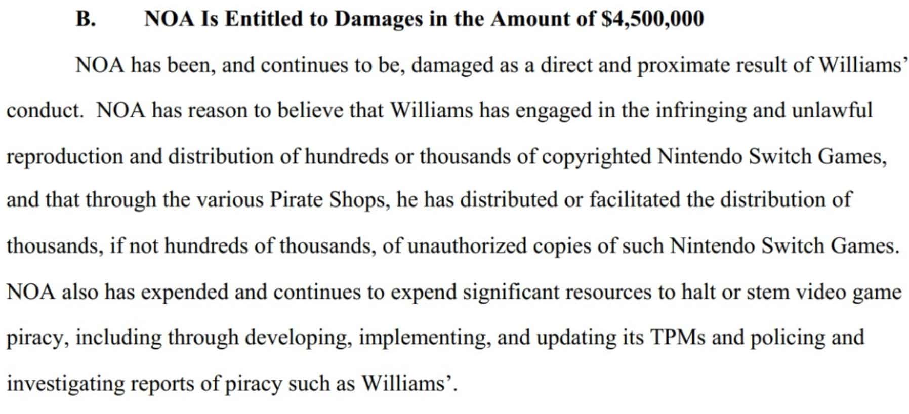 nintendo requests 4.5 million