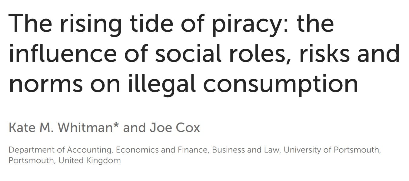 paper titled the rising tide of piracy