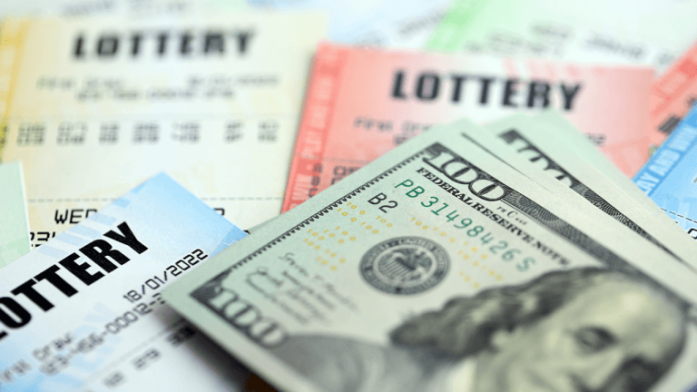 Money and lottery tickets.