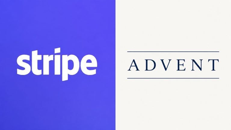 Logos of Stripe and Advent