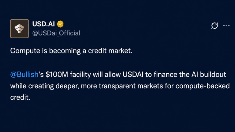 USD.AI X post.