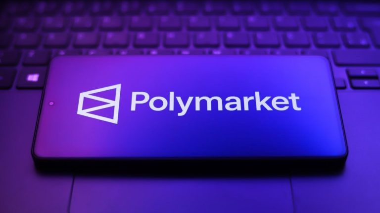 Polymarket logo in Phone