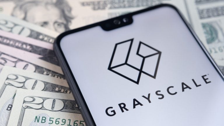 Grayscale logo in screen
