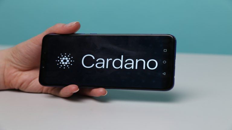Cardano Logo on mobile device