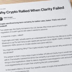 4 Crypto Sectors Gained From CLARITY Act Failure, Bitwise Says