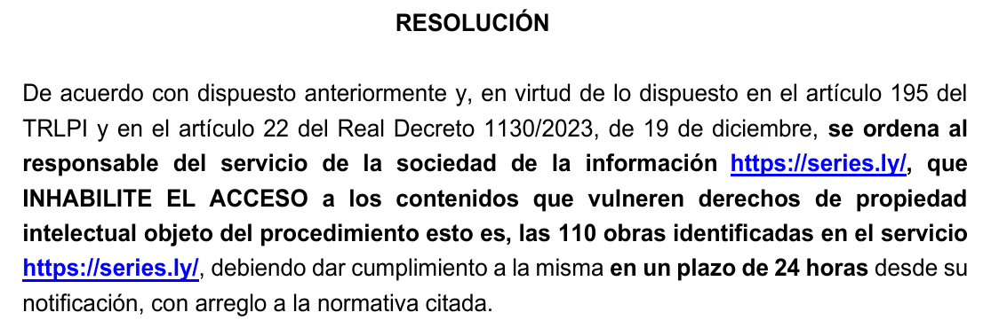 The Commission's order