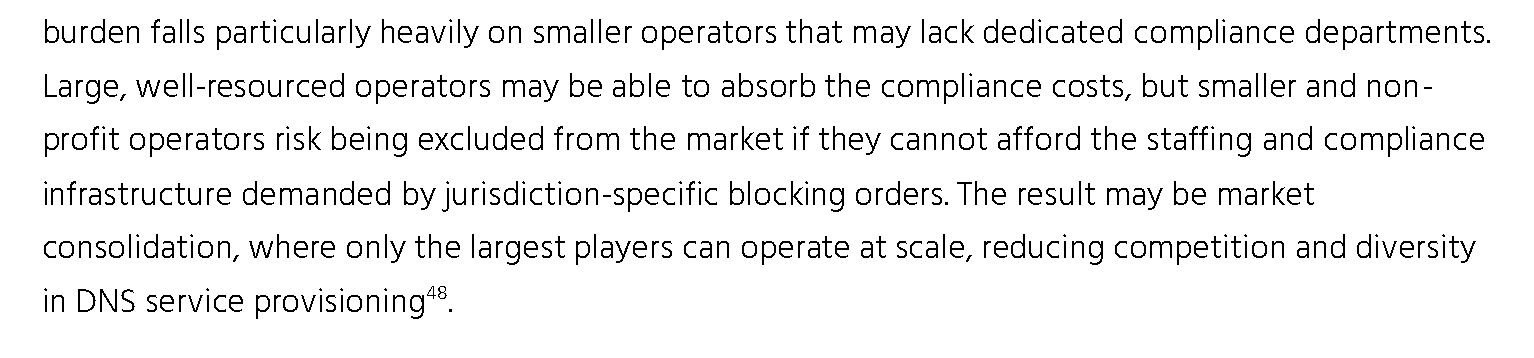 Excluded from the market