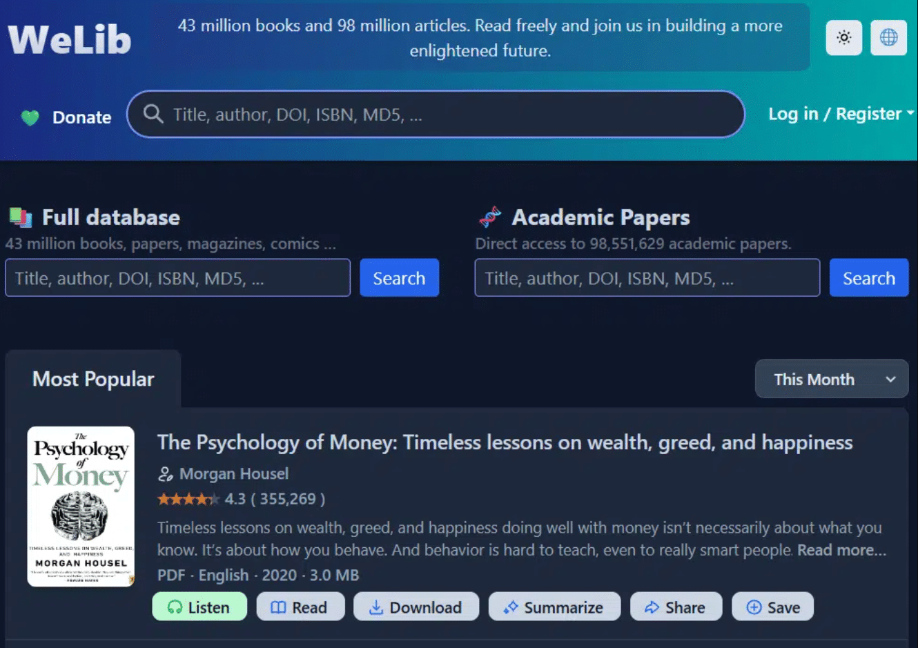 welib website